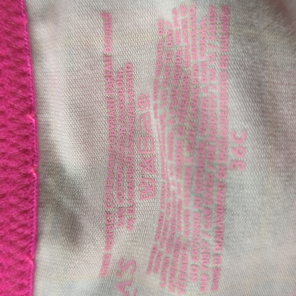 Victoria's Secret Underwire Lined Perfect Coverage Plaid Bra 36C Pink Green - Picture 11 of 16